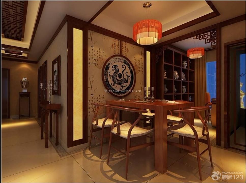 中式风格家装餐厅样板间设计图片
