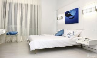 现代设计风格白色卧室装饰效果图