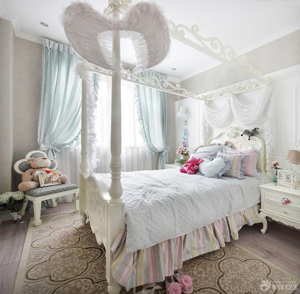 女儿童房卧室公主床装修实景图欣赏