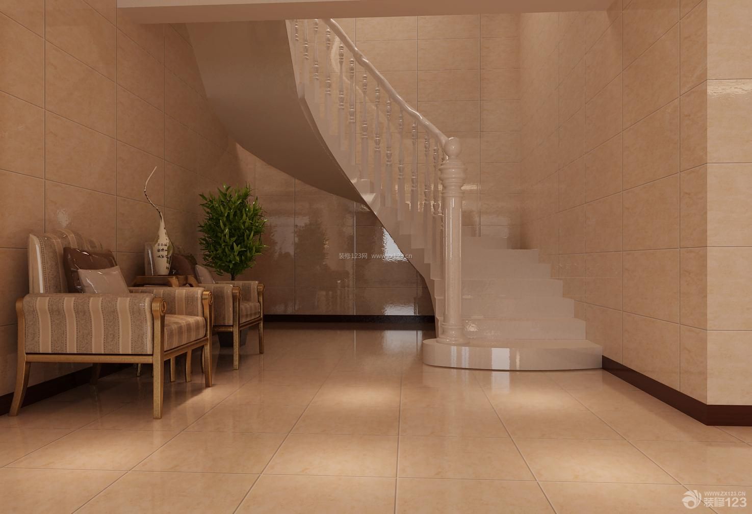 现代风格别墅楼梯装修设计效果图片
