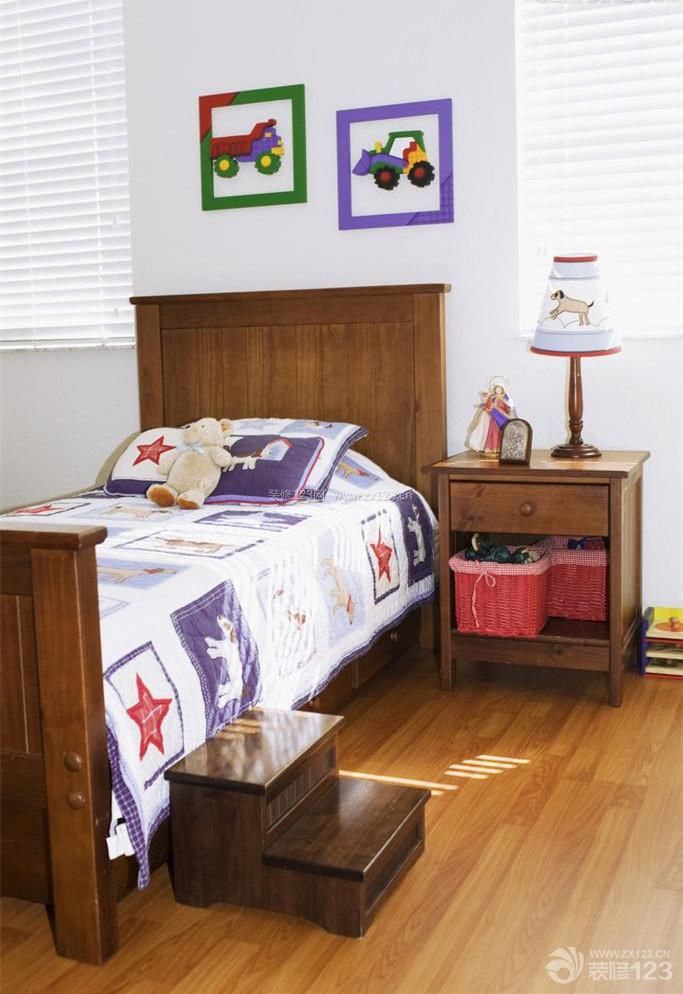 简约设计风格儿童房卧室装修实景图欣赏
