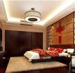 简约中式风格别墅卧室装修设计效果图