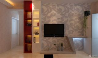 现代风格两居室电视背景墙装修设计效果图