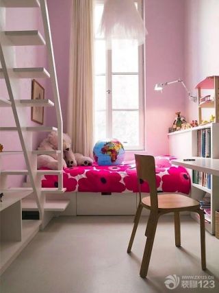 现代设计风格女儿童房装修样板间图片