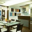 现代风格设计厨房与餐厅隔断装修实景图