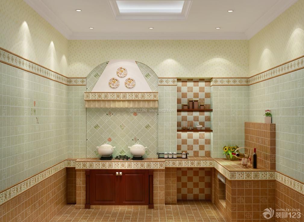 简约风格设计厨房墙砖贴图欣赏