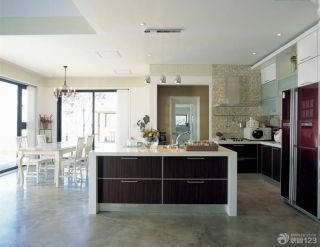 高贵现代厨房装修效果图大全2014图片