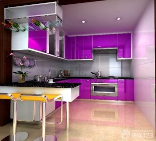 简约时尚厨房橱柜颜色设计效果图欣赏
