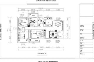 隆源国际130平米四居室平面图设计