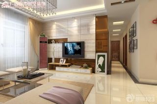 最新现代设计风格时尚客厅瓷砖电视背景墙装修效果图