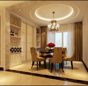 2020餐厅天花圆吊顶效果图