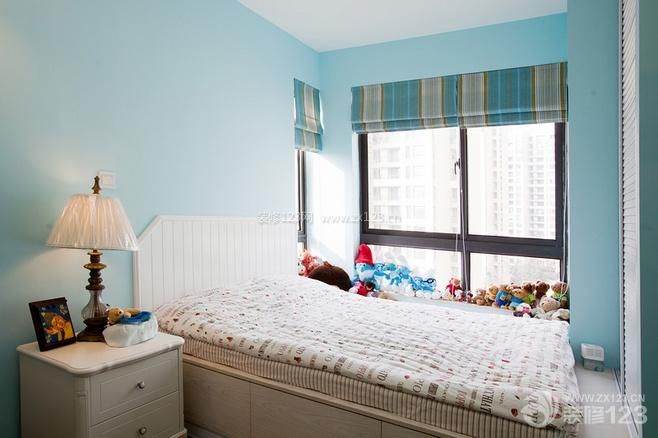 简约风格5平米儿童房卧室墙壁颜色实景图
