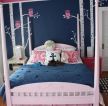 可爱俏皮女儿童房卧室床头背景墙设计实景图欣赏