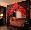 中式婚房卧室装修效果图大全2014图片