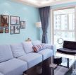 现代风格小平米客厅沙发背景墙设计图片
