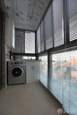 实用型阳台洗衣机装修样板间设计图片