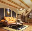 特色复式楼客厅沙发装饰设计效果图片