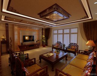 新中式风格2014家装客厅效果图 