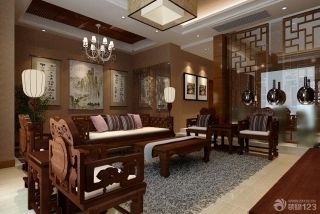 新中式风格最新客厅中式沙发装修效果图