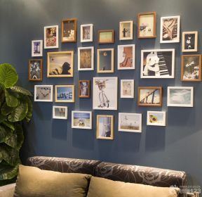 室内装修心形照片墙图片大全-每日推荐