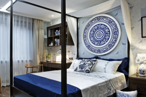 中式次卧室装修设计，明快和优雅结合