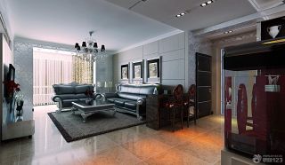 时尚欧式家装客厅地砖设计效果图