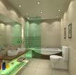 现代风格100平米房屋卫浴米白色瓷砖样板房设计