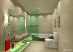 现代风格100平米房屋卫浴米白色瓷砖样板房设计