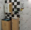 8平米卫生间洗手池黑白微晶石瓷砖背景墙