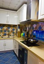 地中海风格厨房瓷砖颜色效果图
