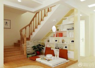 现代风格实木楼梯扶手设计效果图