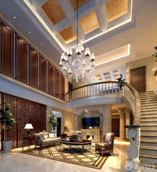 欧式别墅楼梯扶手设计效果图欣赏