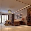 中式客厅装修实木博古架样板间设计图片