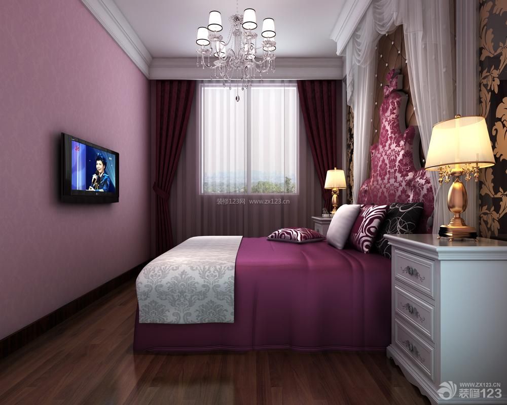 2013欧式卧室效果图 卧室颜色搭配 三室两厅