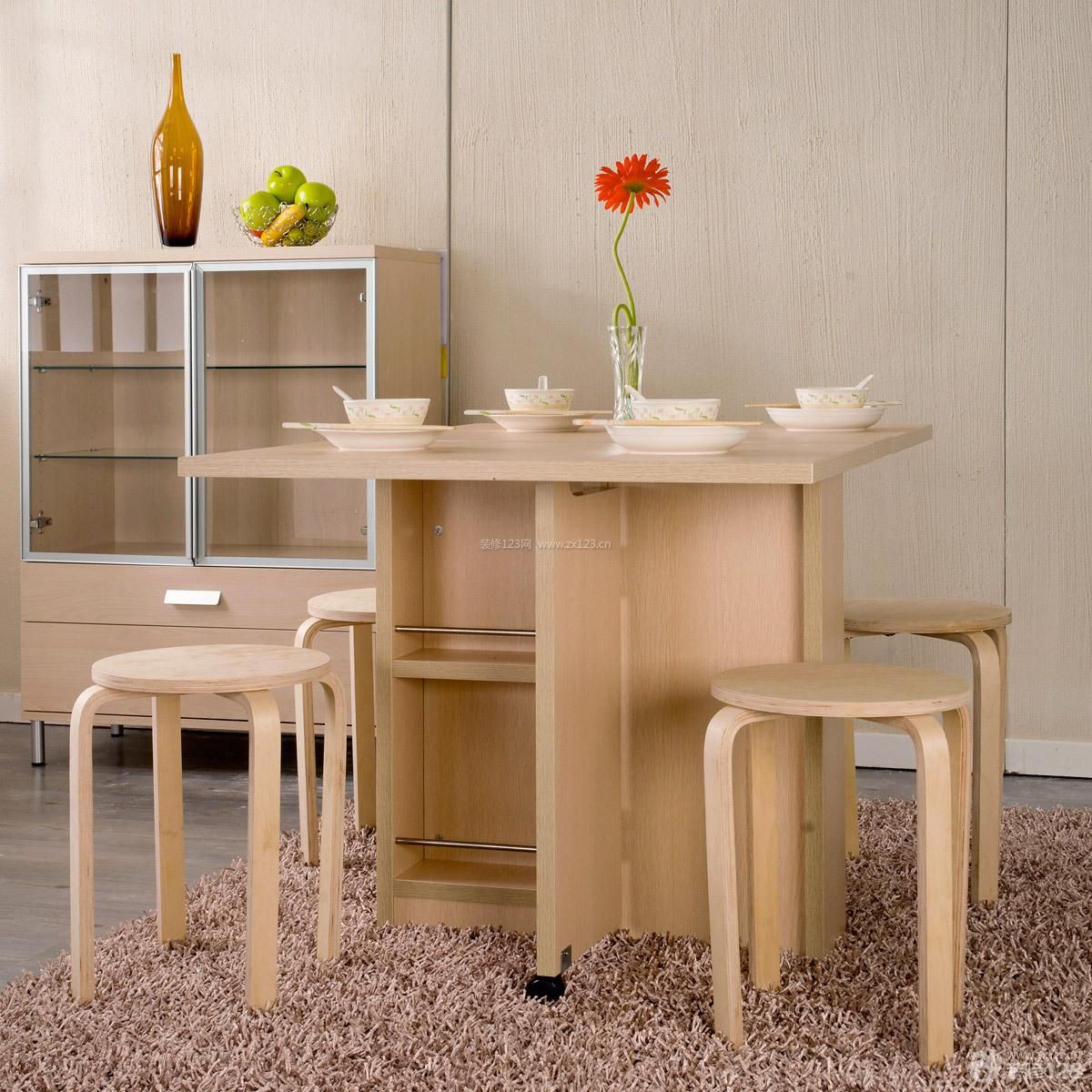 现代风格实木家具餐桌设计效果图