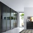 140平米三居室黑白搭配现代大衣柜装饰设计效果图