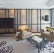 140平米现代风格会客室地毯装饰图片
