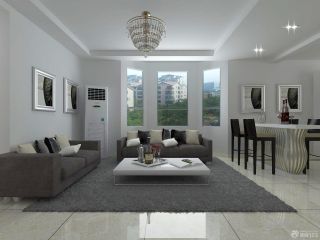 最新现代家居大客厅室内地毯装修设计图