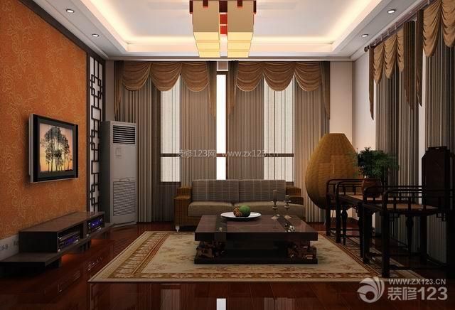 新中式风格最新客厅装修效果图大全