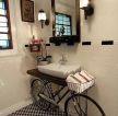 混搭风格70平米小户型卫生间创意家居洗手池装饰图片