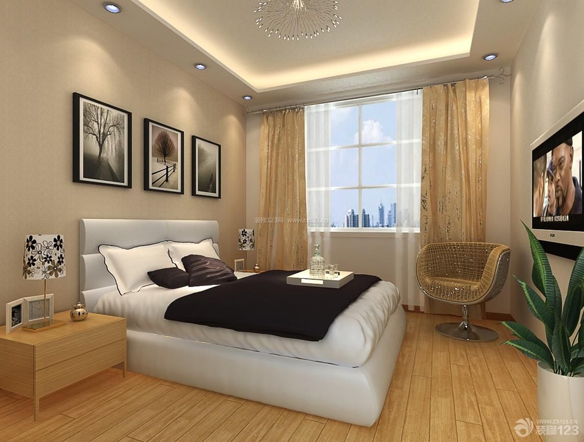 65平米两室一厅室内卧室装饰图片设计