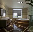 欧式家装设计大卫生间圆形浴缸效果图