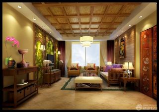 东南亚风格设计豪华客厅装修效果图 