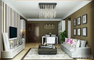 现代设计风格时尚客厅水晶灯装修效果图