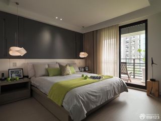 85平米现代家居卧室颜色搭配实景图