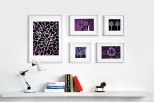 紫色花卉现代装饰画