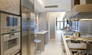 2014现代风格超小厨房吧台设计实景图欣赏