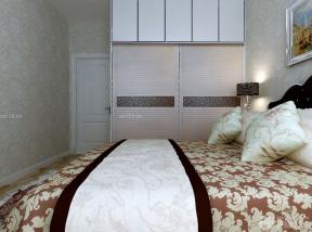 时尚现代设计风格主卧室双人床装修图