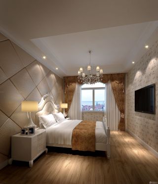 欧式家装设计大卧室软包背景墙装修效果图大全