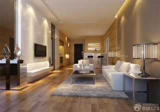 现代设计风格时尚客厅白色沙发装修效果图
